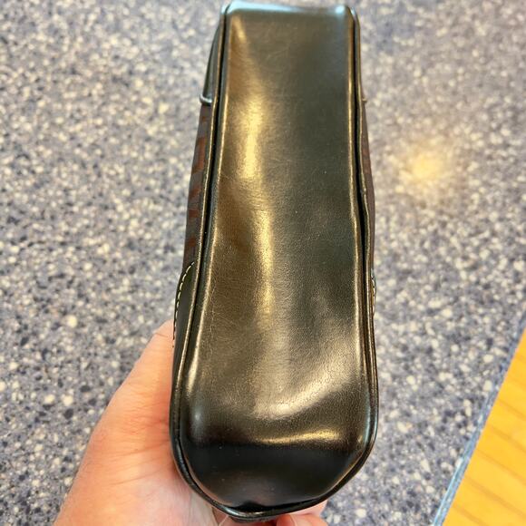 Etienne Aigner Clutch Leather Trim w/ Magnetic Clasp & Zip Inside Pocket Vintage - Picture 11 of 15